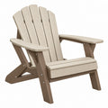 Fauteuil Adirondack 88 x 78 x 92 cm en plastique aspect bois beige marron pour extérieur