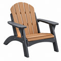 Fauteuil de jardin Adirondack 83 x 89 x 95 cm aspect bois marron et noir avec accoudoirs