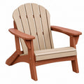 Fauteuil de jardin Adirondack 80 x 76 x 94 cm en bois beige/marron à dossier incliné