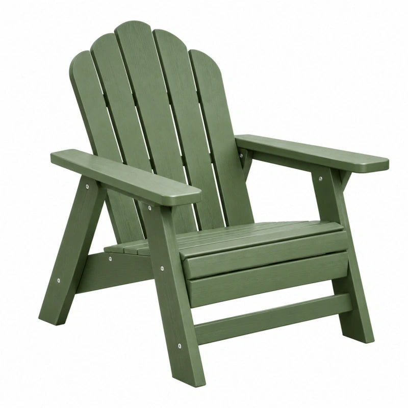 Fauteuil de jardin Adirondack 83 x 79 x 95 cm en plastique vert - dossier incliné