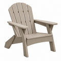 Fauteuil de jardin Adirondack 83 x 89 x 95 cm en plastique taupe avec accoudoirs