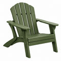 Fauteuil de jardin Adirondack 98 x 78 x 92 cm en bois vert avec accoudoirs et dossier incliné